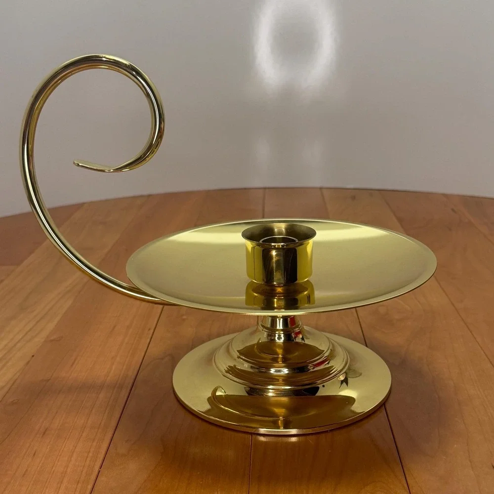 Baldwin Brass Chamberstick Candle Holder – Large 10.5